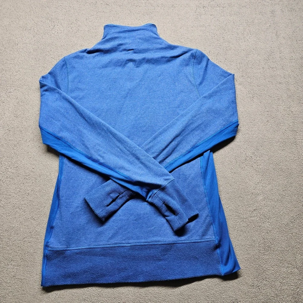 Nike‎ Track Running Jacket Womens L Blue Dri-Fit Athletic Long Sleeve Full Zip